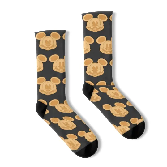 Mickey Waffle Socks, Disney Food Socks, Disney Snack Socks