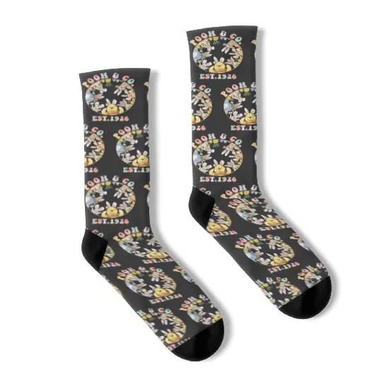 Disney Easter Socks, Pooh Easter Socks, Disney Bunny Socks, Pooh n Co East 1926 Easter Socks