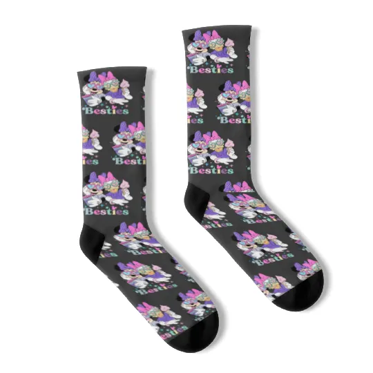 Disney with my Bestie Socks, Disney Socks, Minnie and Daisy Socks, Disneyland Socks, Friends Socks, Besties Socks, Disney Trip Socks