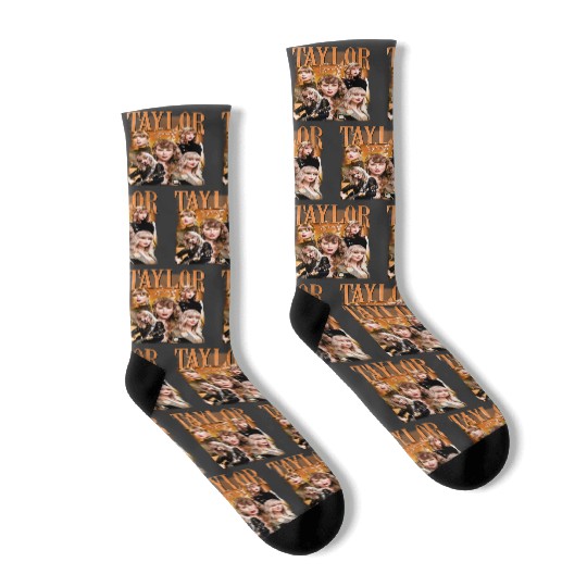 Discover Taylor Vintage 90s Socks, Music Fan Graphic Socks, Gifts For Fan, Taylor Fan Socks