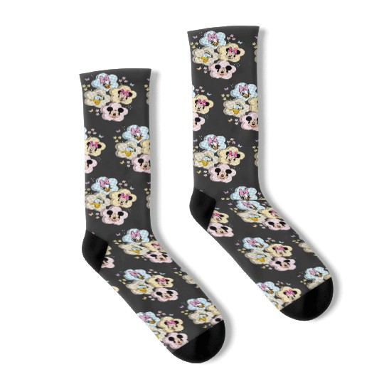 Disney Spring Socks, Disney Flower and Batterfly Socks