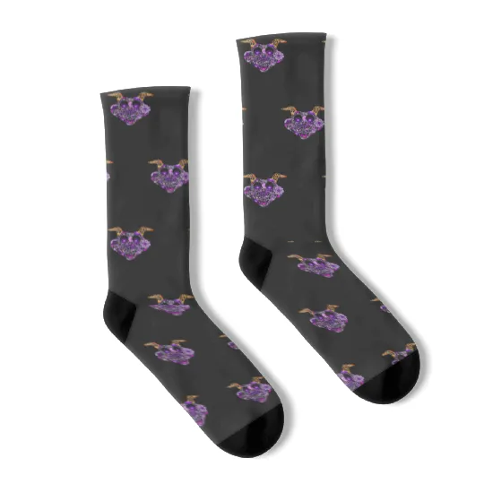 Figment Socks, Disney Figment Socks, Figment Flower and Garden
