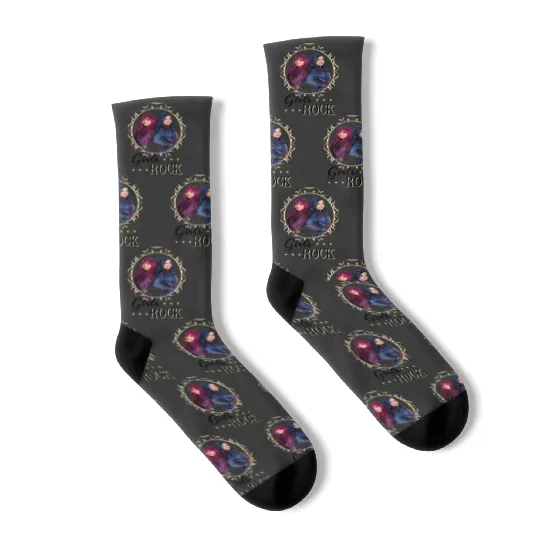 Disney Descendants Mal And Evie Girls Rock Socks