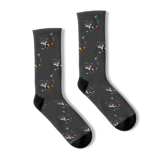 Disney Pocahontas Meeko And Flit Portrait Socks