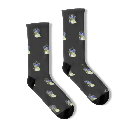 Disneyss Princess And The Frog Tiana And Naveen Portrait Socks