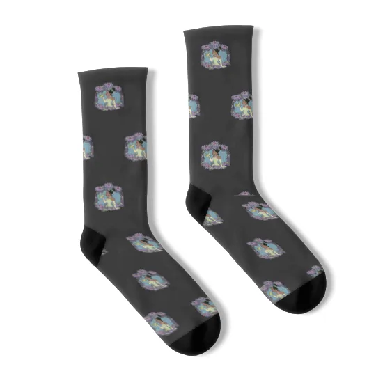 Disneyss Princess And The Frog Tiana Floral Frame Portrait Socks