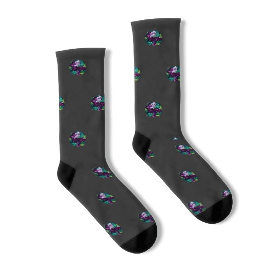 Disney The Little Mermaid Ursula Sea Witch Painting Socks