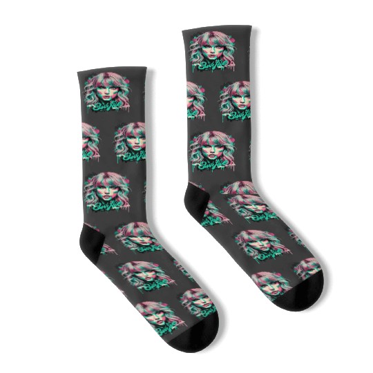 Discover swiftieAlbum 1989 Taylor Vintage T-Shirt,  Taylor Shirt Gift Fan Made S-5XL Socks