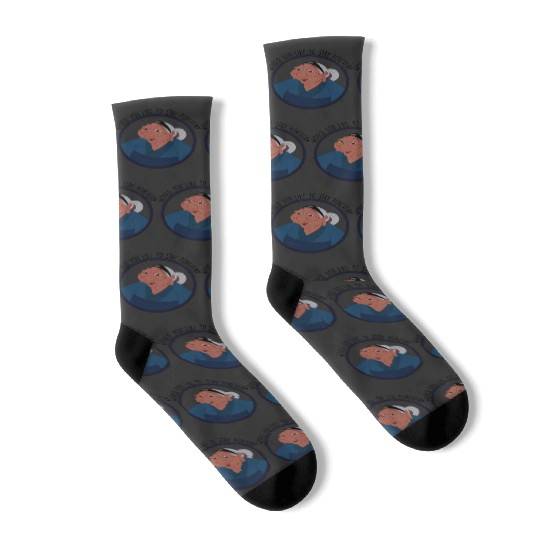 Warrior Princess Sumi e Premium : Disney Mulan Anime Mushu, Mulan and Mushu Socks