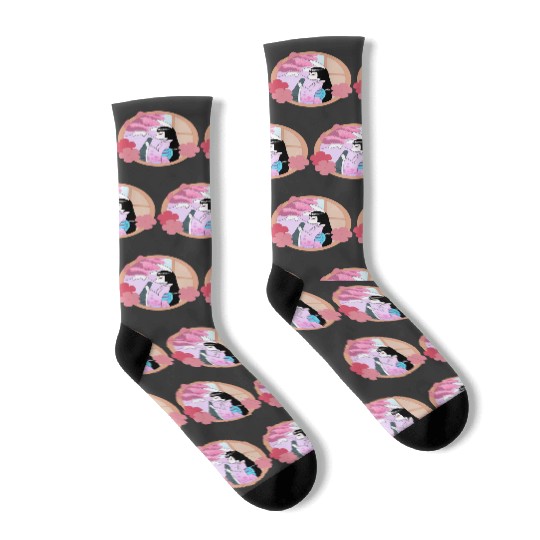 The little girl with the dragon  : Disney Mulan Anime Mushu, Mulan and Mushu Socks