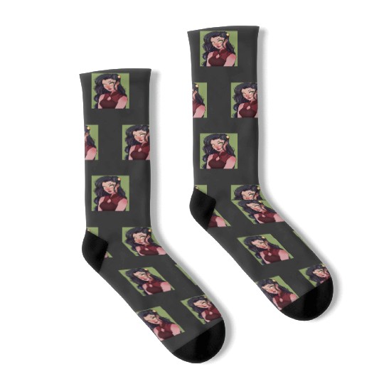anime girl Sticker4: Disney Mulan Anime Mushu, Mulan and Mushu Socks