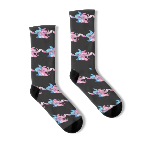 Stitch and Angel soulmates92love  , Stitch Eras Tour , Stitch Shirt, Disney Land Lilo and Stitch Socks