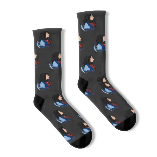 The Warrior Poster: Disney Mulan Anime Mushu, Mulan and Mushu Socks