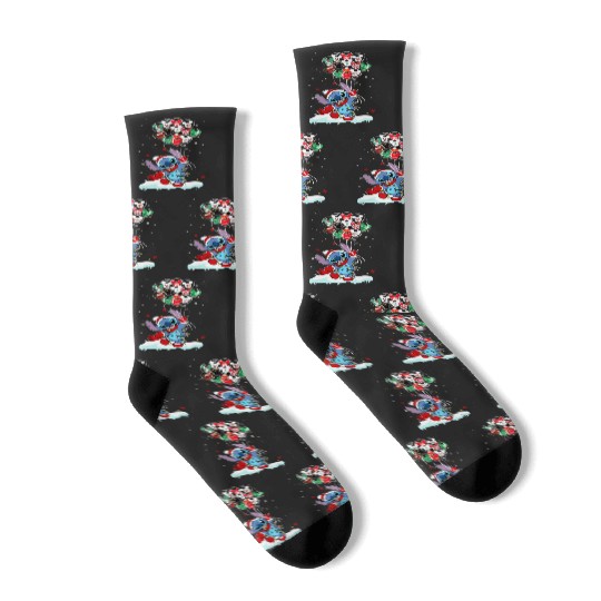 Cute Stitch Christmas Sticker1, Stitch Eras Tour , Stitch Shirt, Disney Land Lilo and Stitch Socks