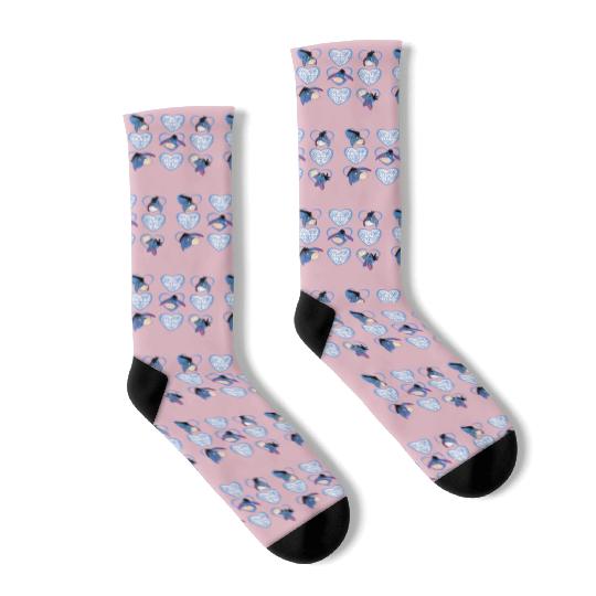 Cute Eeyore Valentine's Day, Disney Eeyore Hug Me Socks