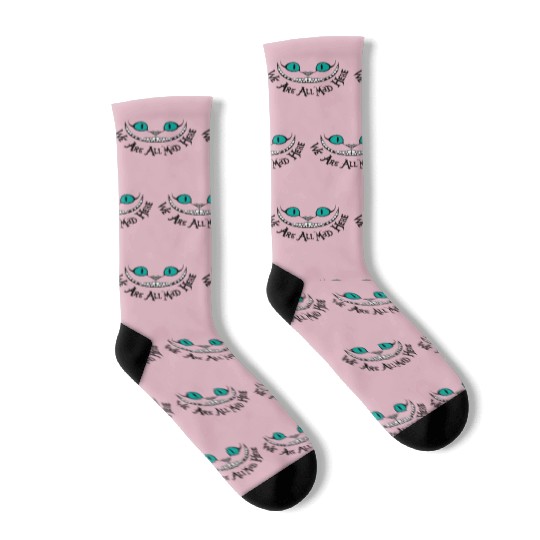 Disney Cheshire Cat Socks, We're All Mad Socks, Alice in Wonderland Sweater, We're All Mad Here Socks