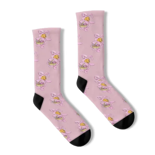 Easter Pooh Bear Socks, Disney Easter Socks
