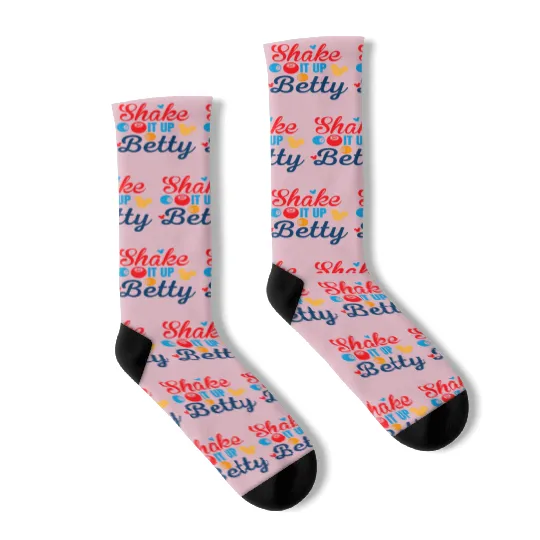 Shake it up Betty! Disney Cruise Line Bingo Socks | Disney Cruise Socks | Disney Bingo Socks