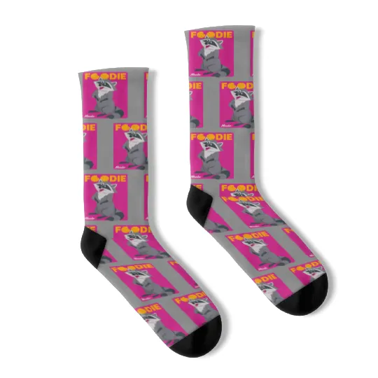 Disney Pocahontas Funny Meeko Raccoon Foodie Socks