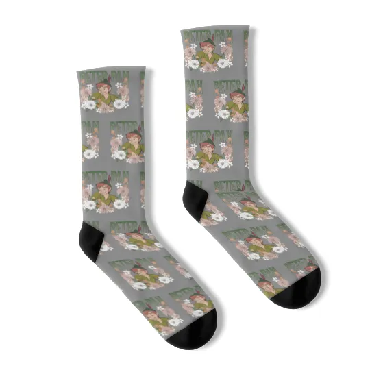 Disney Peter Pan Characters Socks, Vintage Disney Peter Pan Socks