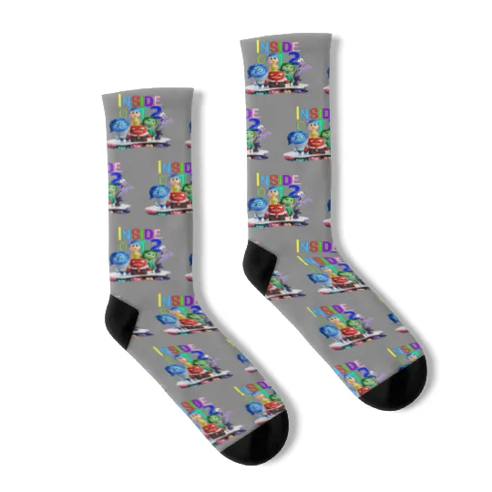 Inside Out 2 Socks, Disney Pixar Inside Out Socks