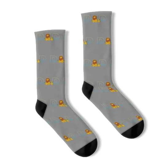 Disney The Lion King Simba and Mufasa Dad Socks