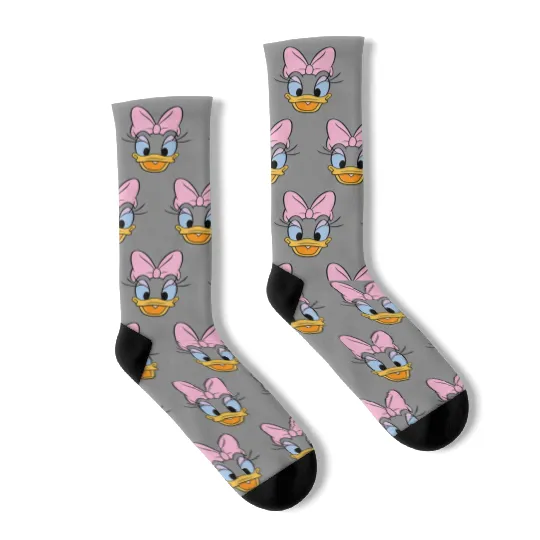 Disney Daisy Duck Big Face Socks, Daisy Duck Socks