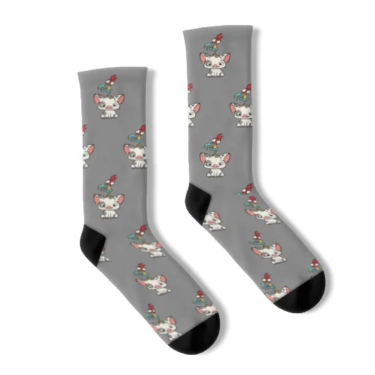 Colors Disney Moana Socks, Hei Hei and Pua Socks