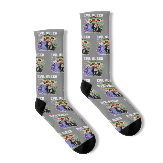 Vintage Retro Disney Villains The Evil Queen Socks, Disney Princess Socks