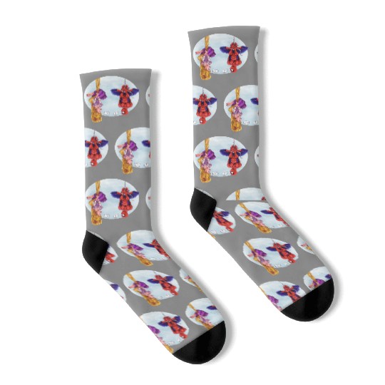 Disney Rapunzel And Marvel Spider-Man Socks, Disney Marvel Avengers Spiderman Socks