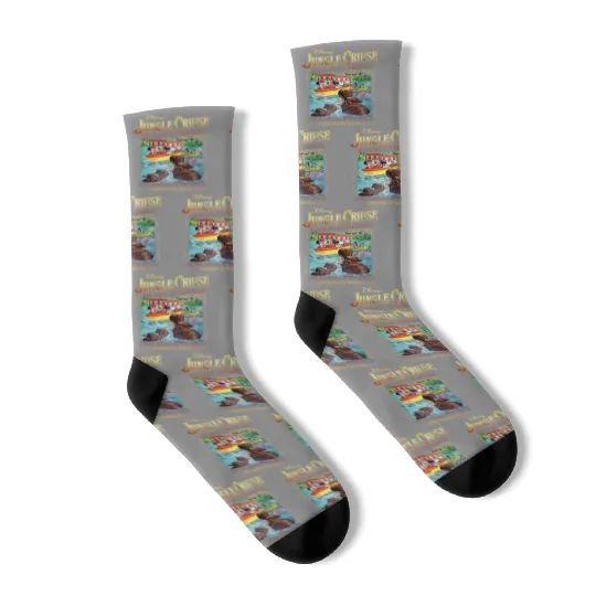 Vintage Disney Jungle Cruise Ride Socks, Disney Cruise Socks, Jungle Cruise Socks, Mickey and Friends