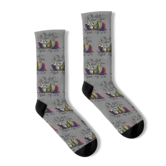 Evil Queen Malificent Cruella Ursula Socks, Disney Villains Socks