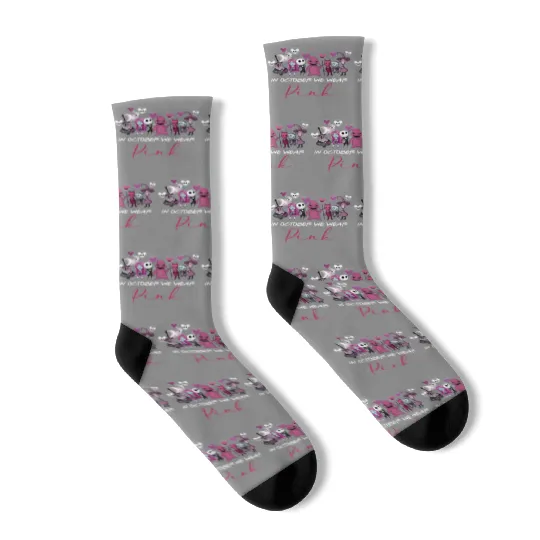 Disney Halloween Socks, In October We wear Pink, Oogie Boogie 2022