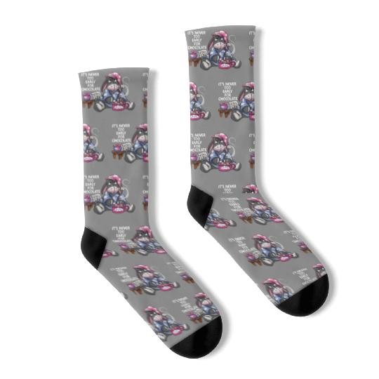 ts never too early for chocolate Socks, Disney Eeyore Socks
