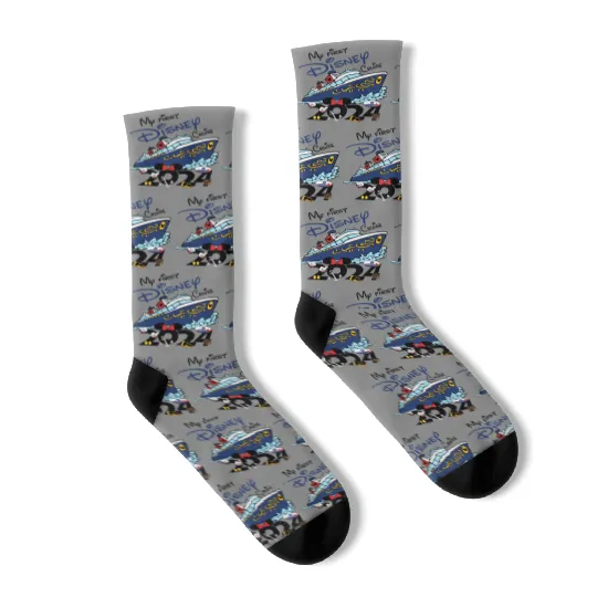My First Disney Cruise 2024 Socks, Disney Family Cruise Socks