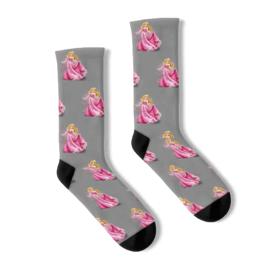 Sleeping Beauty Socks, Disney Socks, Aurora Socks