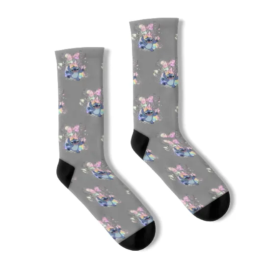 Disney Stitch Socks, Cute Disney Stitch Socks, Stitch Socks, Disney Magic Kingdom Stitch Socks