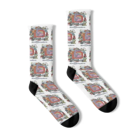 Disney Epcot Figment Socks, Disney Figment Socks