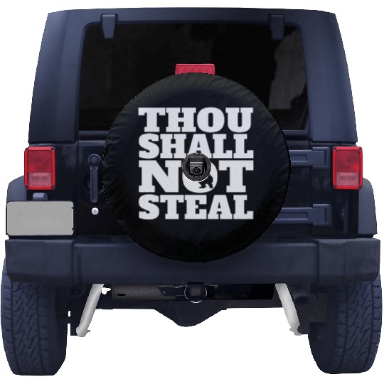 Thou Shall Not Steal Funny Baseball Catcher Spare Tire Covers
