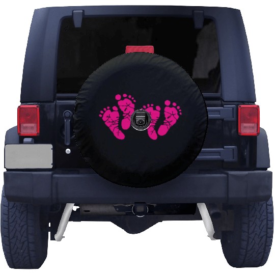 Twin Baby Feet - Pregnancy - Maternity - Mom to be Spare Tire Covers