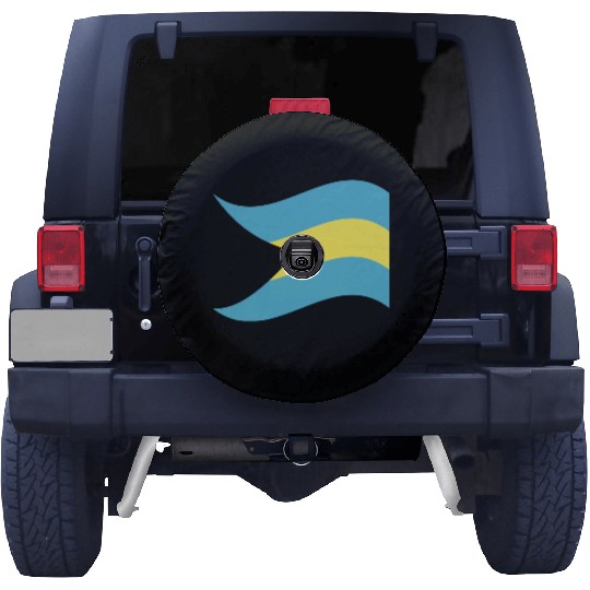 flag bahamas Spare Tire Covers
