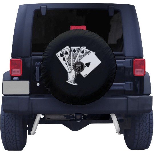 Royal Flush Vintage Illustration Spare Tire Covers
