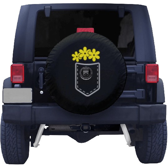 Flower Pocket gift flowers Spare Tire Covers