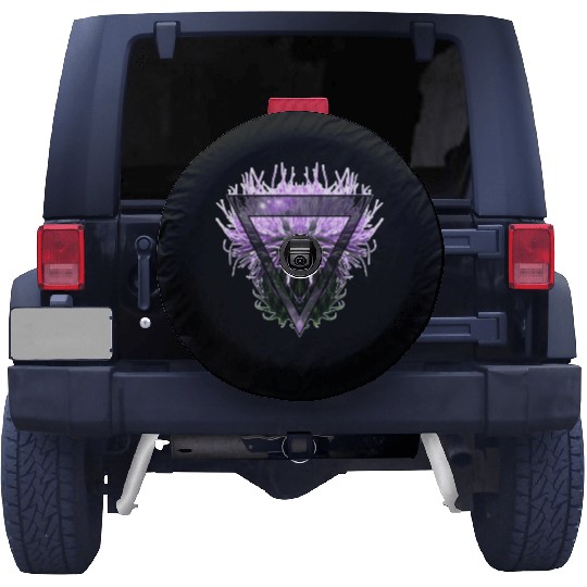 Creepy Intergalactic Triangle Thistle Spare Tire Covers
