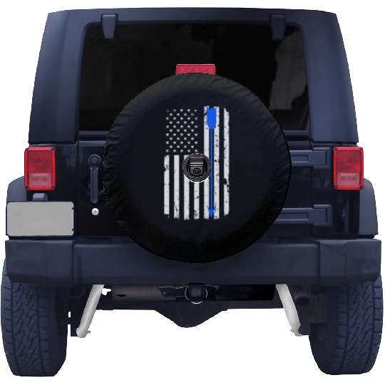 Blue Archery Arrow Distressed American Flag Spare Tire Covers