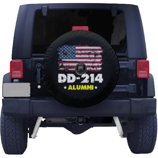 DD-214 Us Armed Forces Alumni American Flag Spare Tire Covers