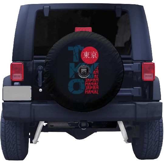 Tokyo japan Spare Tire Covers stamp lettering.