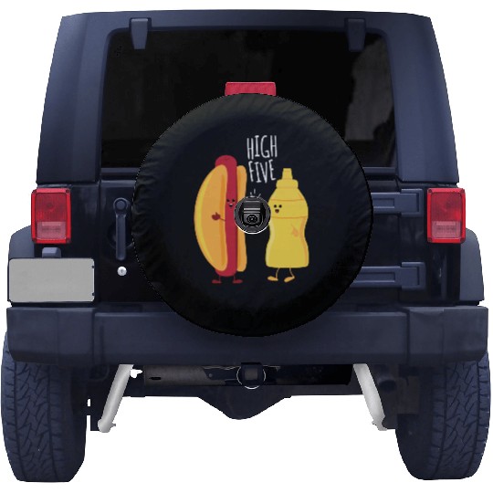 HOT DOG & MUSTARD HIGH FIVE Spare Tire Covers