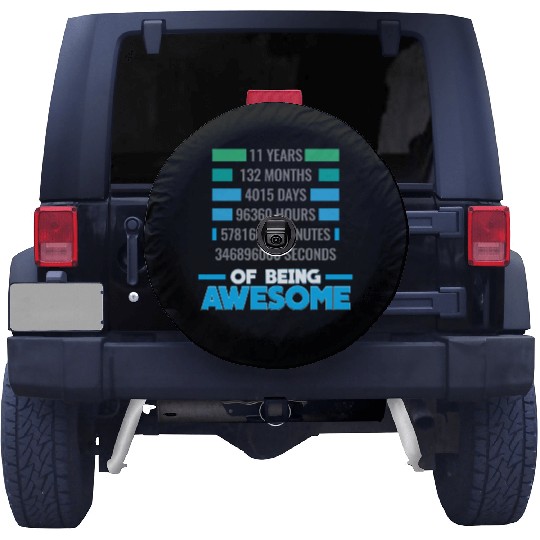 11th Birthday Anniversary Awesome - 11 Years Gift Spare Tire Covers