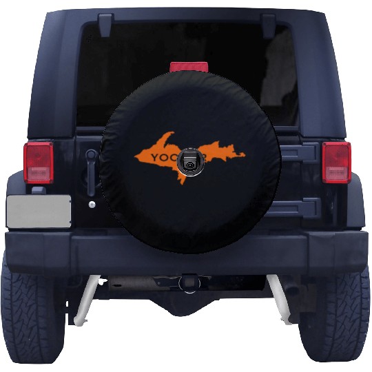 Yooper Hunter Blaze Orange Michigan UP design Spare Tire Covers